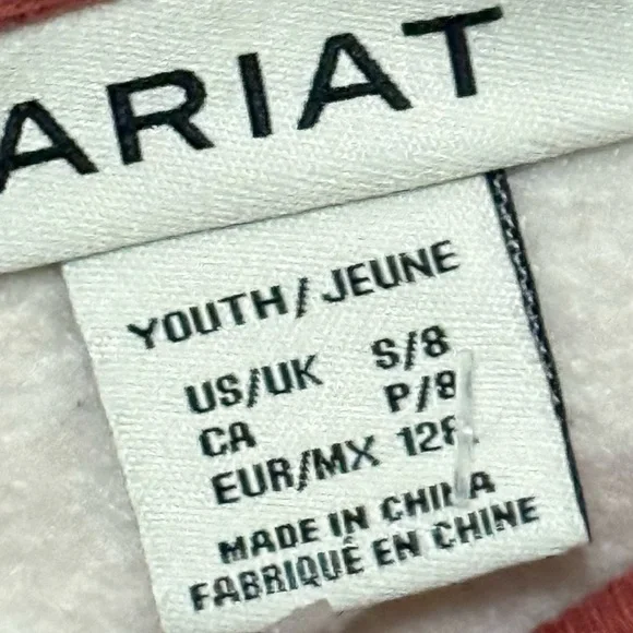 Ariat Girls Western Cowgirl Sweatshirt Rodeo Horse Graphic Youth Small 8 - Picture 6 of 8